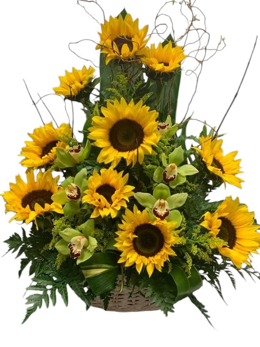 Sunflowers basket